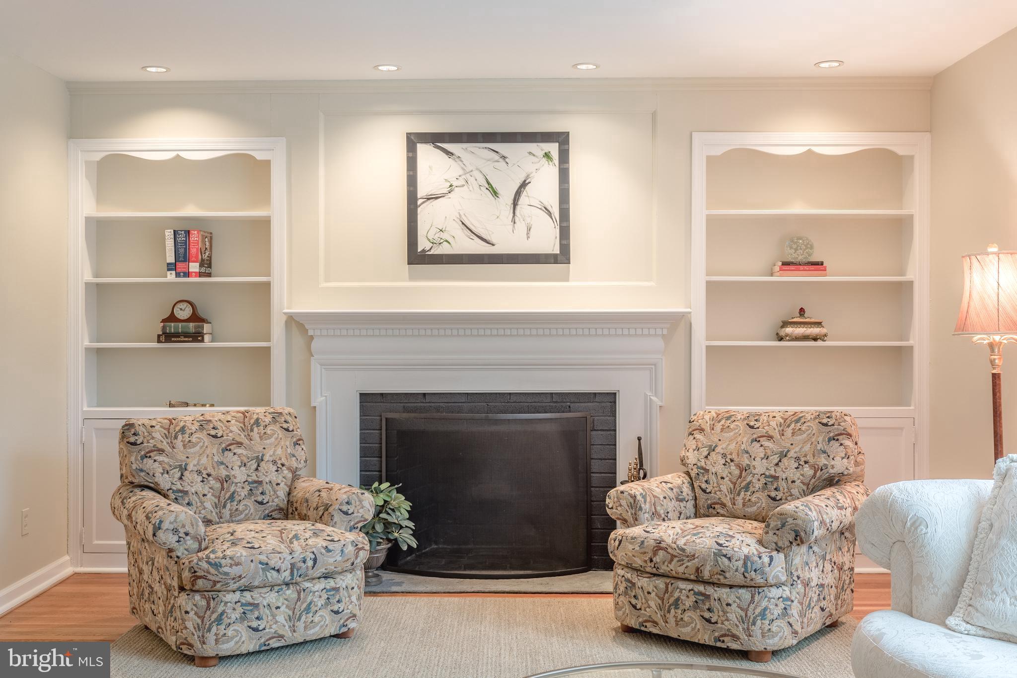 661 Church Road Wayne, PA 19087 - Photo 8 of 32 Living Room fireplace with built-ins