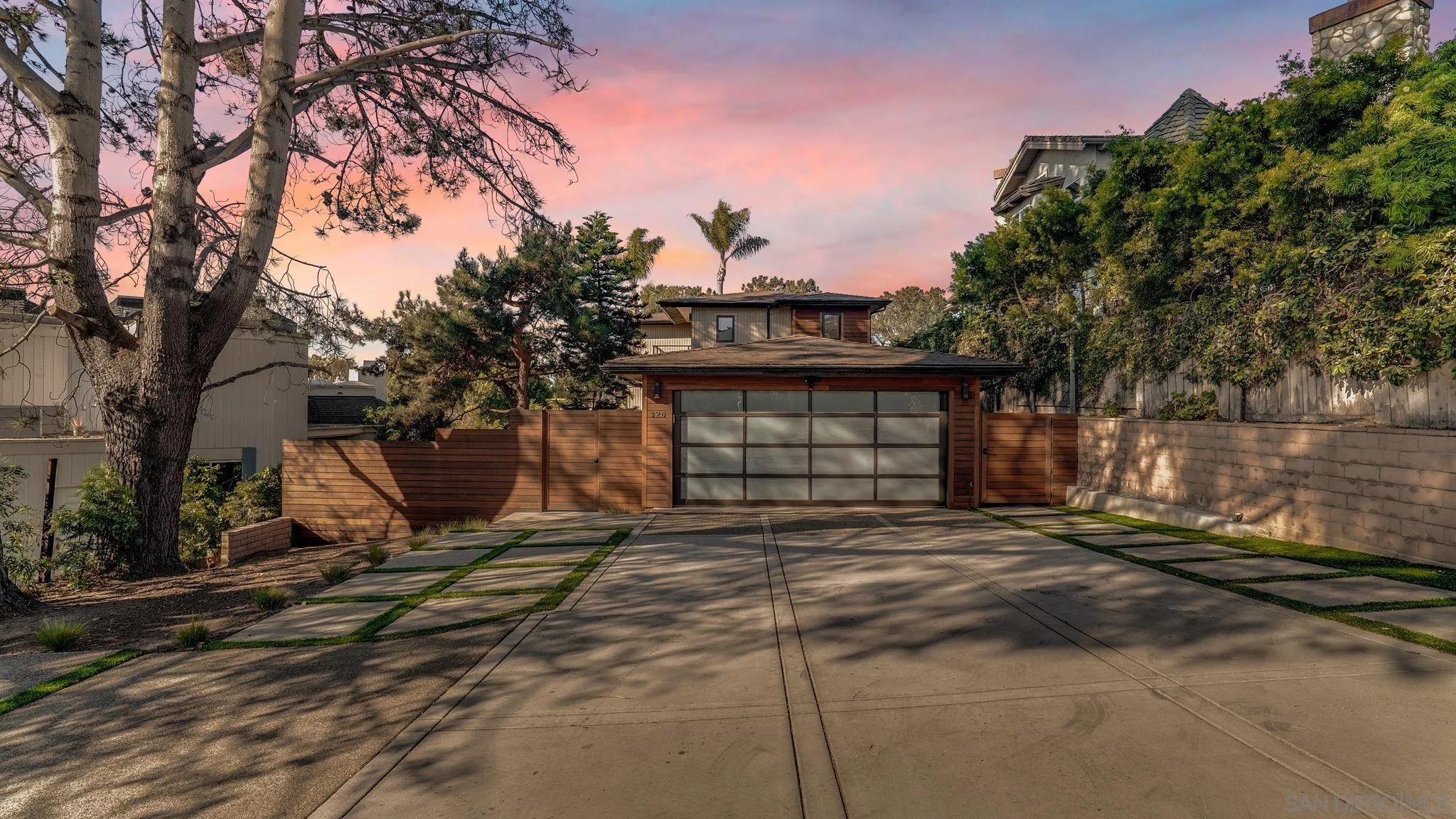 a view of a house with a patio