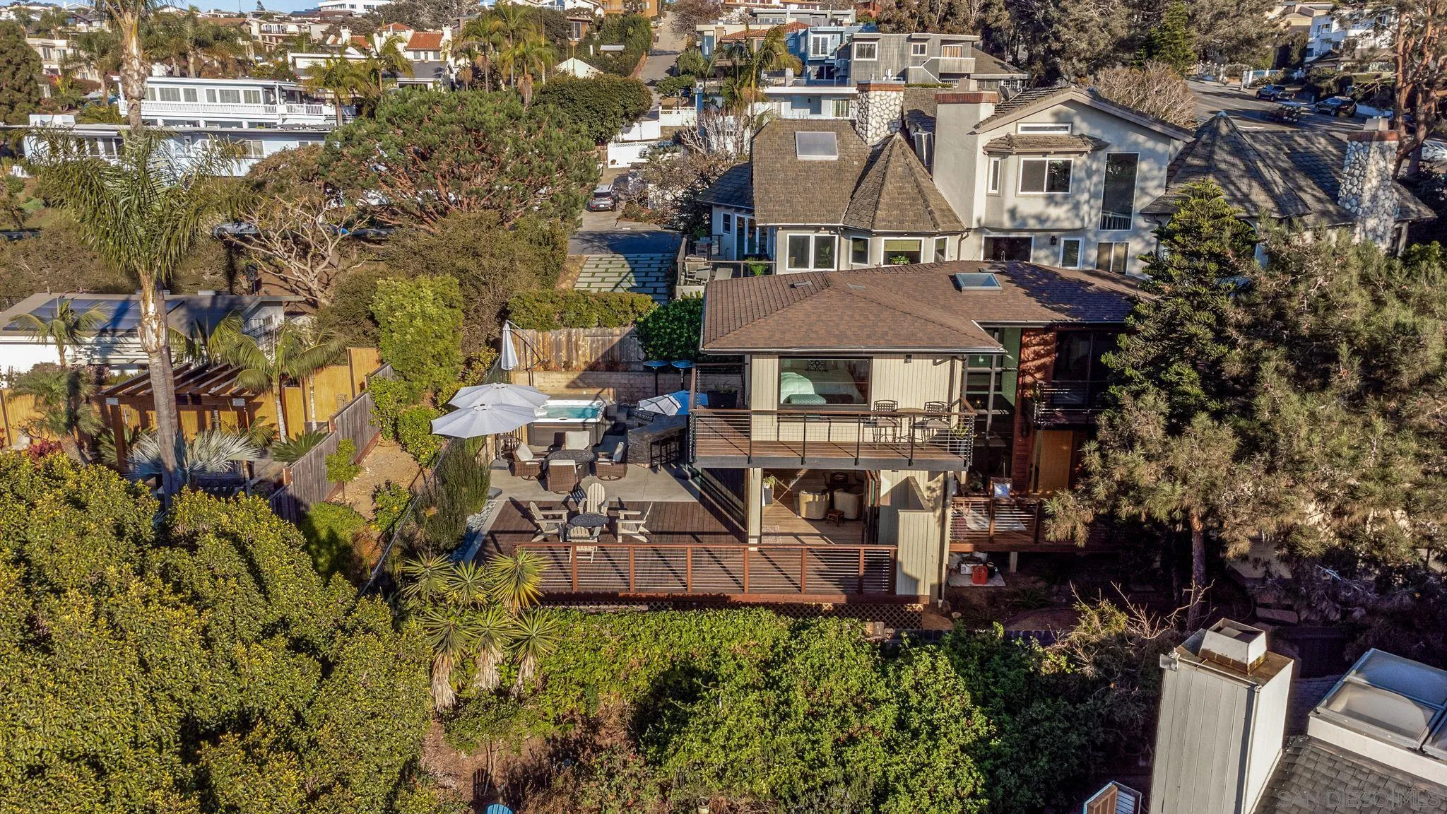 320 Del Mar Heights Road Del Mar, CA 92014 - Photo 43 of 49 an aerial view of a house with yard and lake view