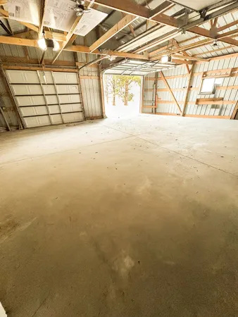 a view of a indoor garage