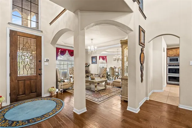 a view of livingroom with furniture and wooden floor