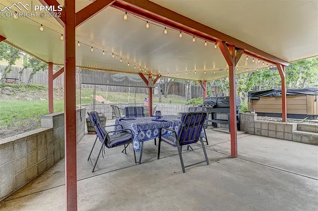 a view of an outdoor sitting area