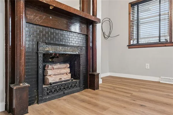 a door with a bench in front of it