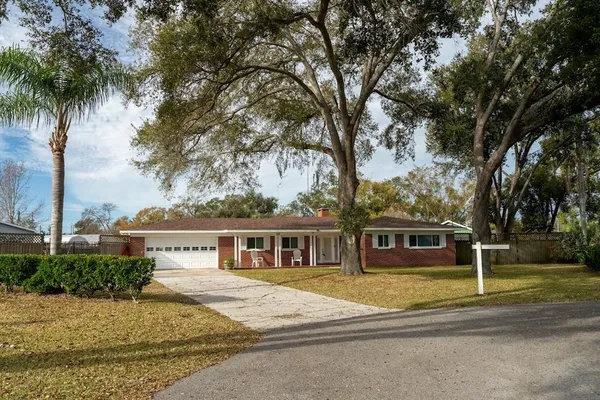 a house with trees in the background