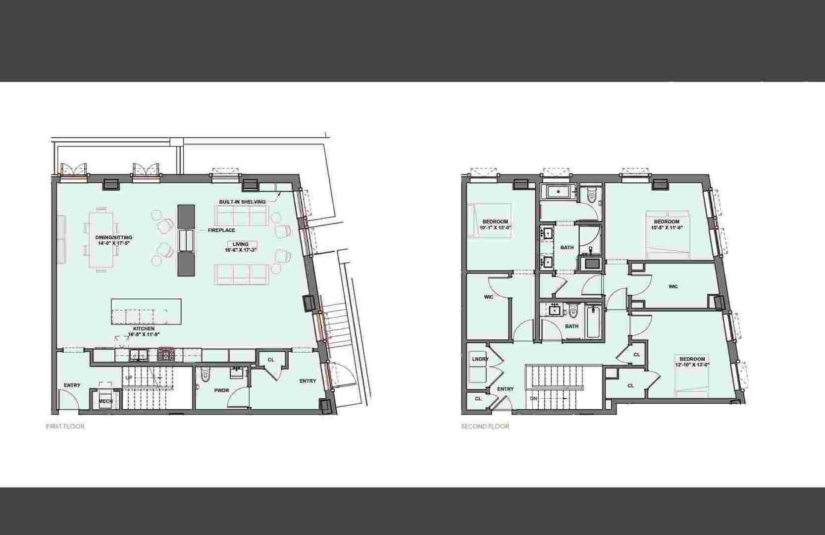 Undisclosed Address Chicago, IL 60610 - Photo 13 of 13 a black and white photo of a floor plan
