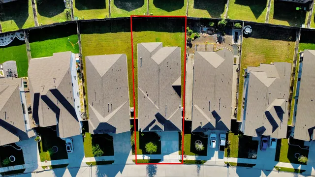 an aerial view of multiple house