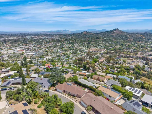 an aerial view of a city