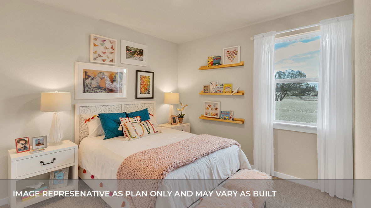 1912 Lazy Acrs Street Leander, TX 78641 - Photo 8 of 39 a bedroom with a bed and a window