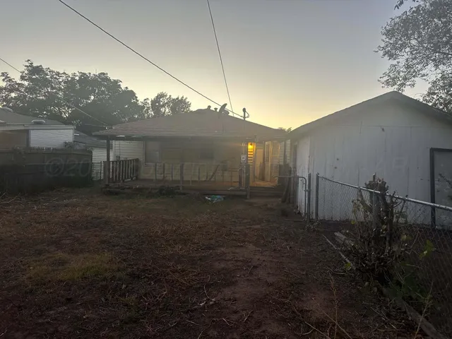 a backyard of a house