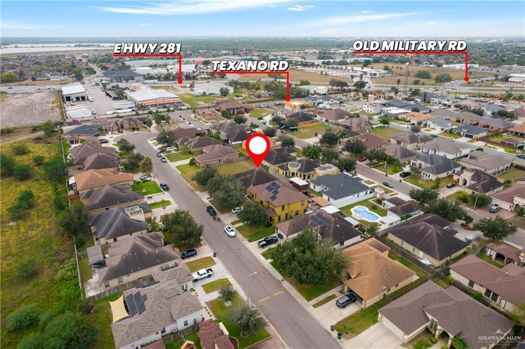 210 North 18th Street Hidalgo, TX 78557 - Photo 24 of 24 Aerial overview of property's location with nearby suburban area