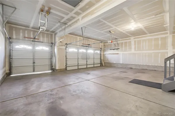 a view of a garage