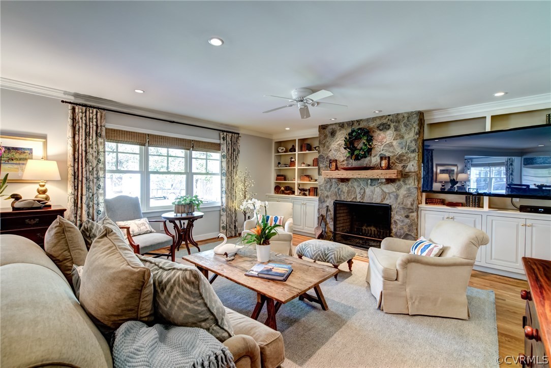 3910 Exeter Road Richmond, VA 23221 - Photo 25 of 39 Family room with wood burning stone fireplace and