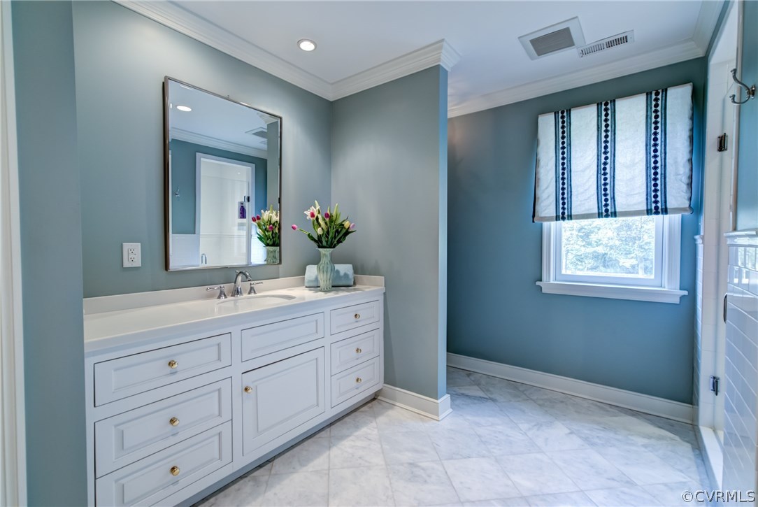 3910 Exeter Road Richmond, VA 23221 - Photo 31 of 39 Spacious master bath with tile floor, large vanity