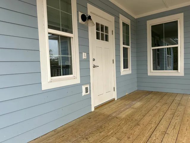 a view of front door of house