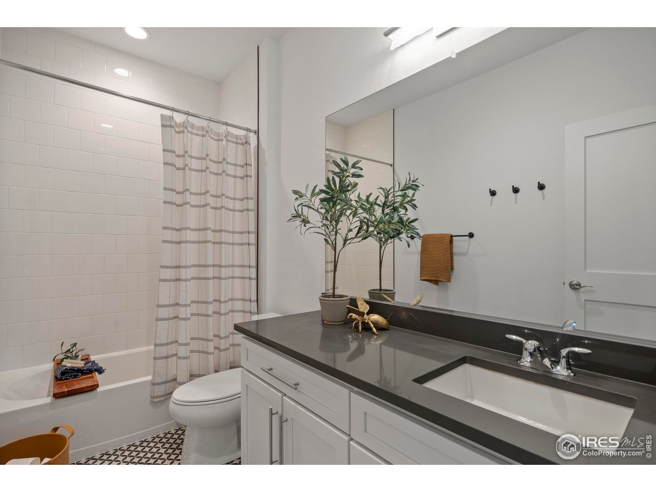 5070 Kidd Street Timnath, CO 80547 - Photo 28 of 42 a bathroom with a sink a toilet and mirror