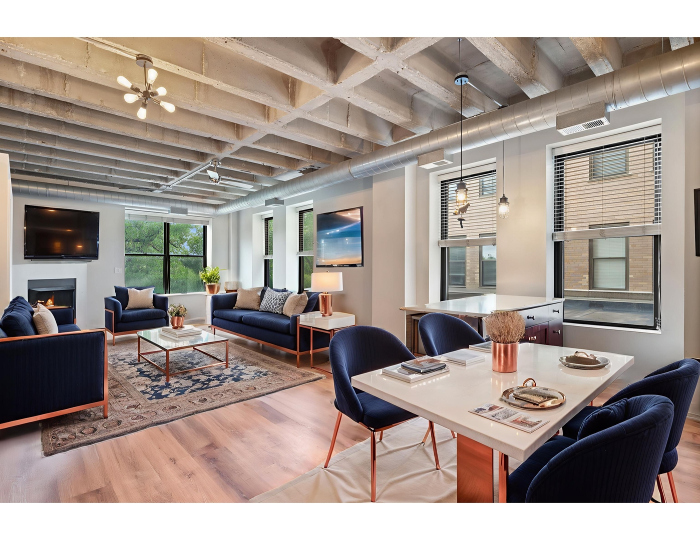 811 South Lytle Street, Unit 207 Chicago, IL 60607 - Photo 2 of 12 a living room with furniture and a flat screen tv