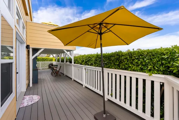 a view of a balcony with outdoor space