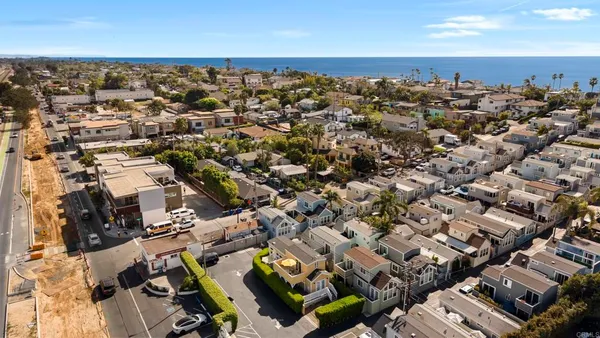 an aerial view of multiple house