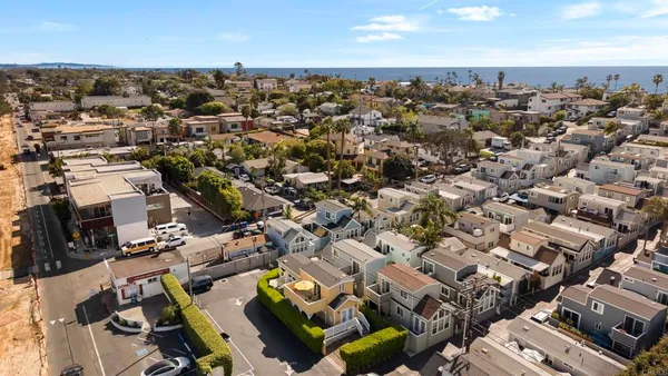 an aerial view of multiple house