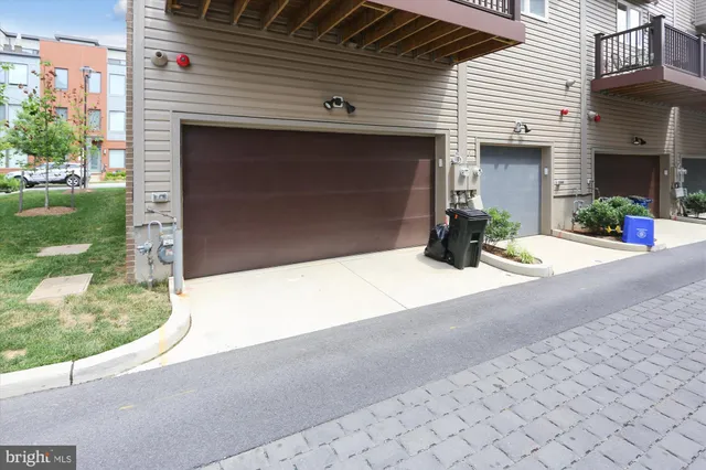 an entryway with wooden floor