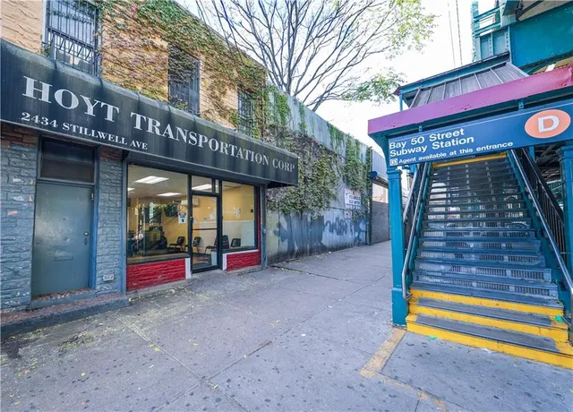 a view of an entrance of the building