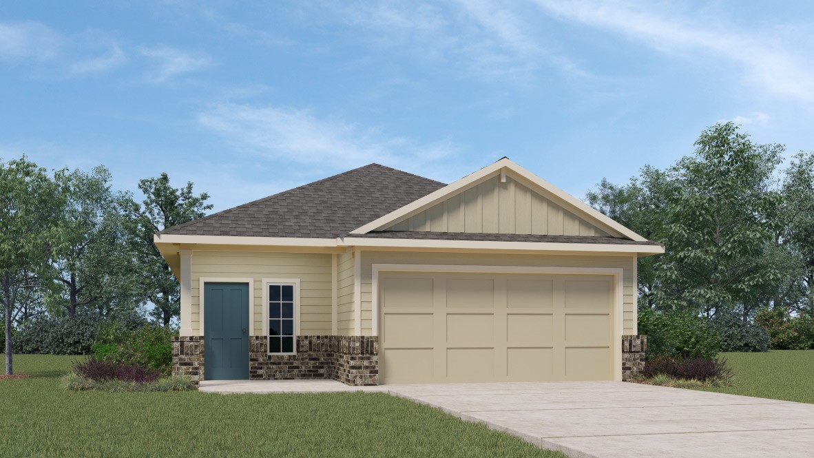 212 Merrick Road Georgetown, TX 78628 - Photo 1 of 1 a front view of a house with a yard and garage