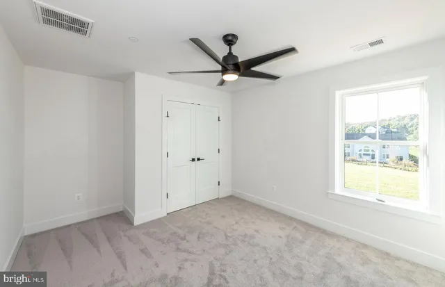 a view of a storage room with stairs