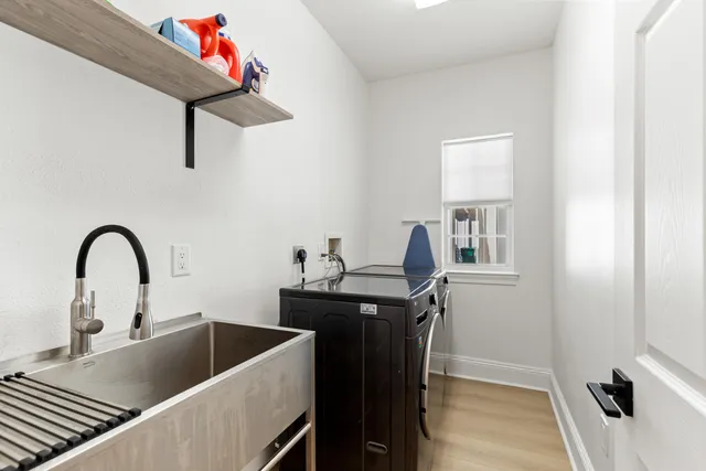 a view of dining room and window