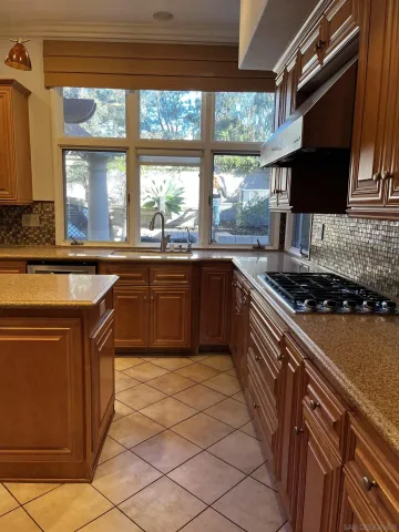 a kitchen with stainless steel appliances granite countertop a sink and a stove