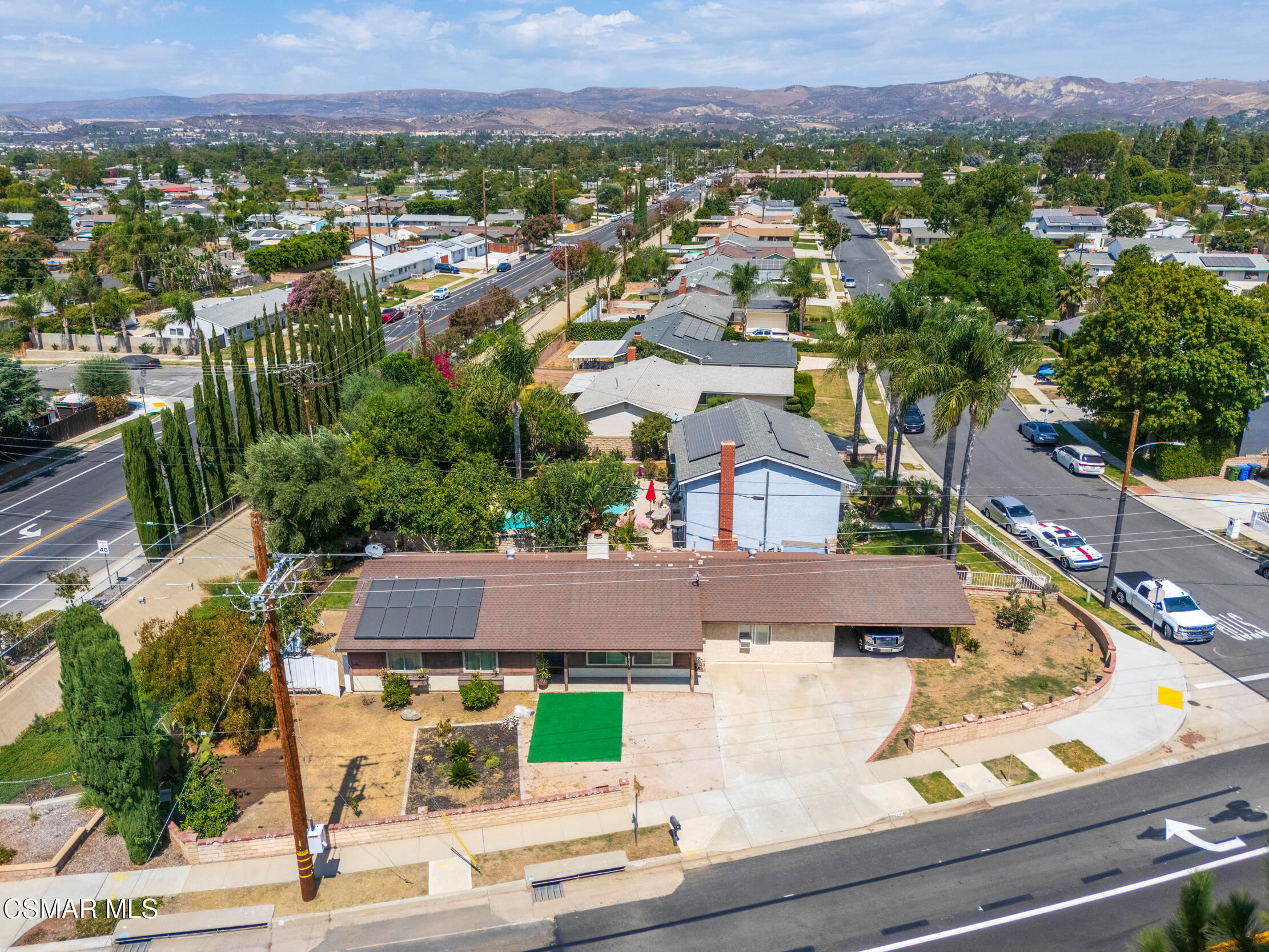 1917 Fitzgerald Road Simi Valley, CA 93065 - Photo 44 of 55 an aerial view of residential houses and trees