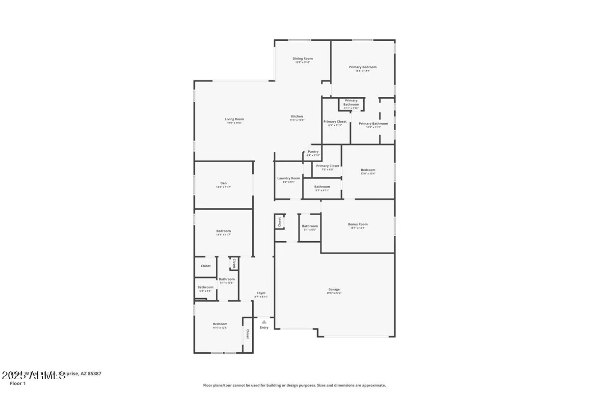 17593 West Red Fox Road Surprise, AZ 85387 - Photo 55 of 55 a picture of a floor plan
