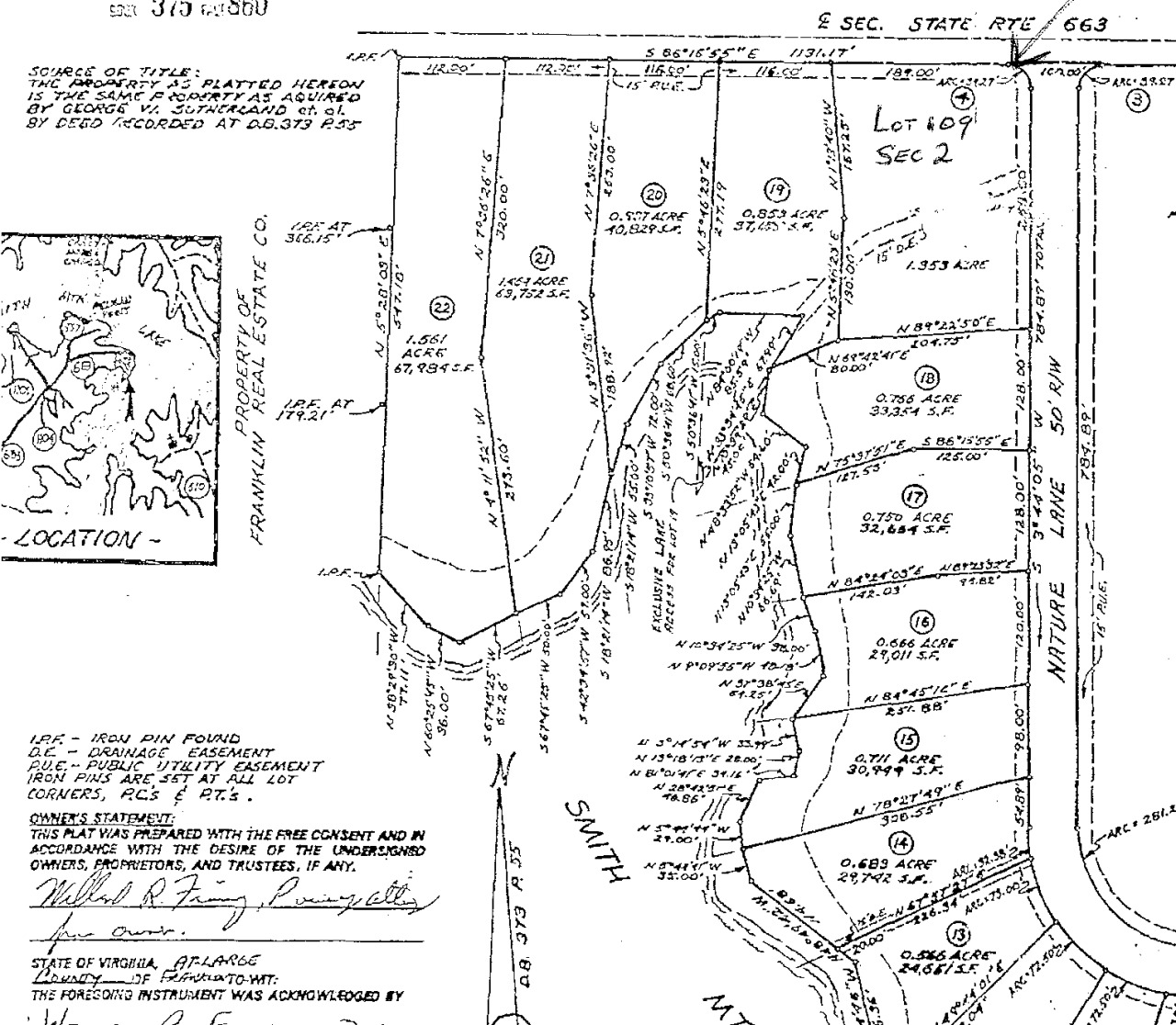 Lot 109 Lakestone Road Union Hall, VA 24176 - Photo 5 of 5 Lot 109 plat