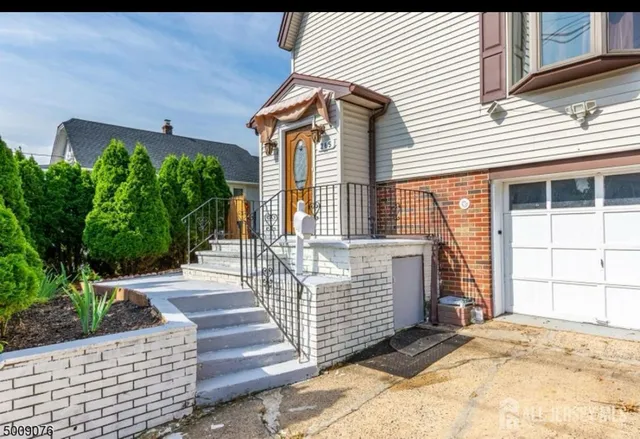 a view of a porch with a bench