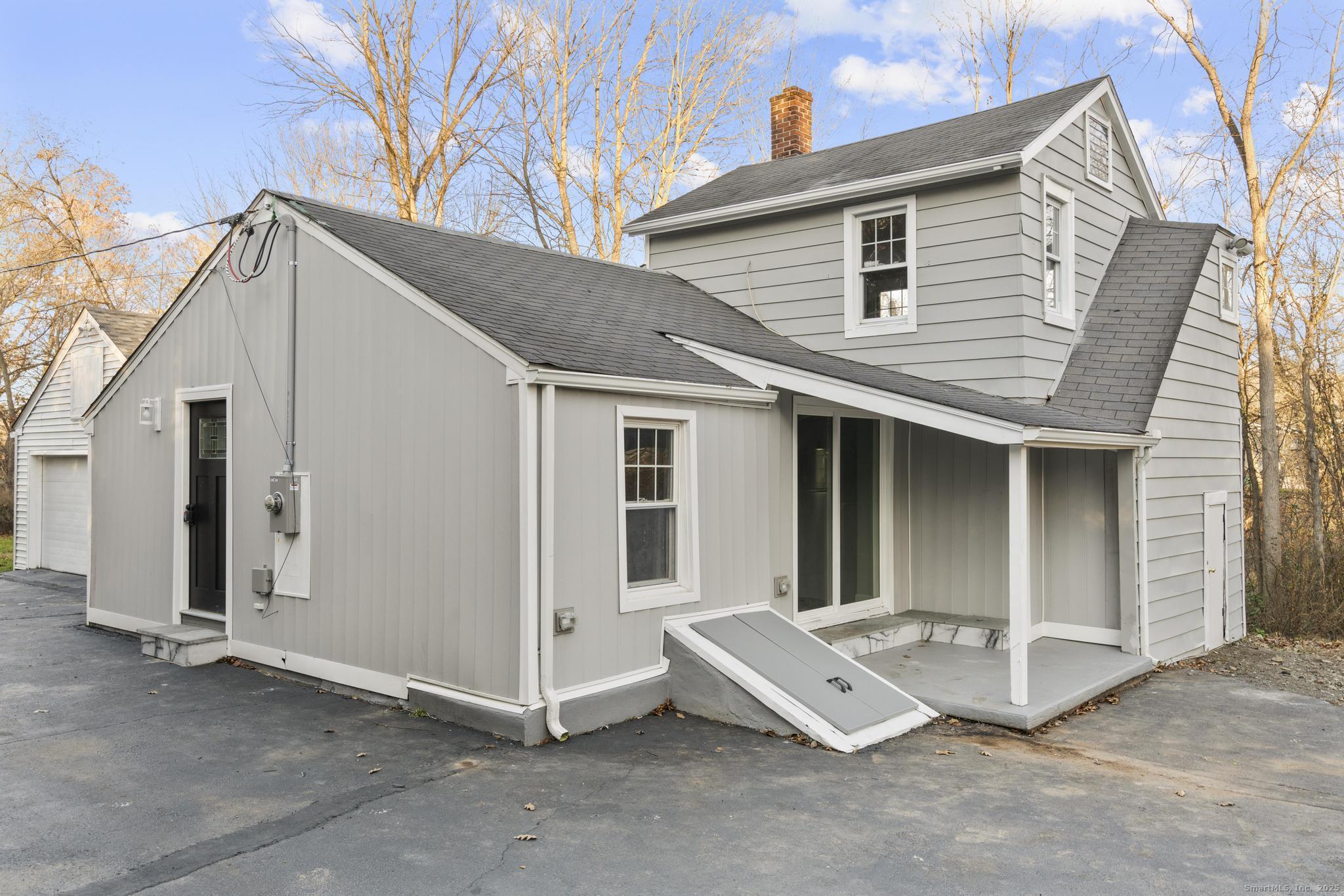 a view of a house with a stairs