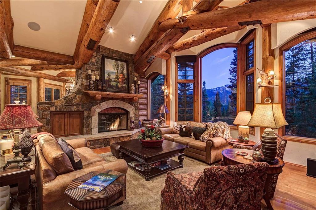 56 Rounds Road Breckenridge, CO 80424 - Photo 5 of 35 a living room with furniture fireplace and a fireplace