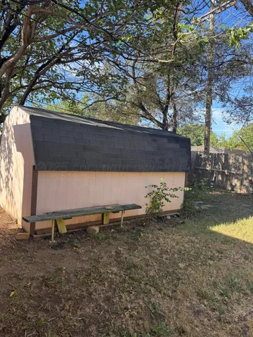 a backyard of a house