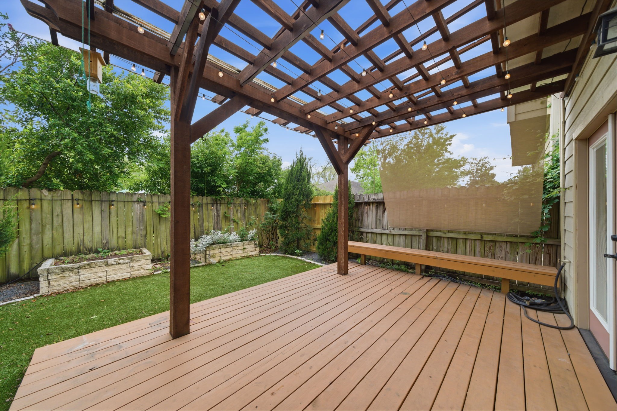 1007 Kern Street Houston, TX 77009 - Photo 28 of 35 a view of a wooden deck with a yard