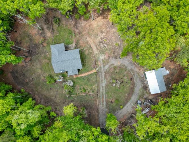 478 Flat Top Road Young Harris, GA 30582 - Photo 26 of 75 an aerial view of a house with a yard and trees