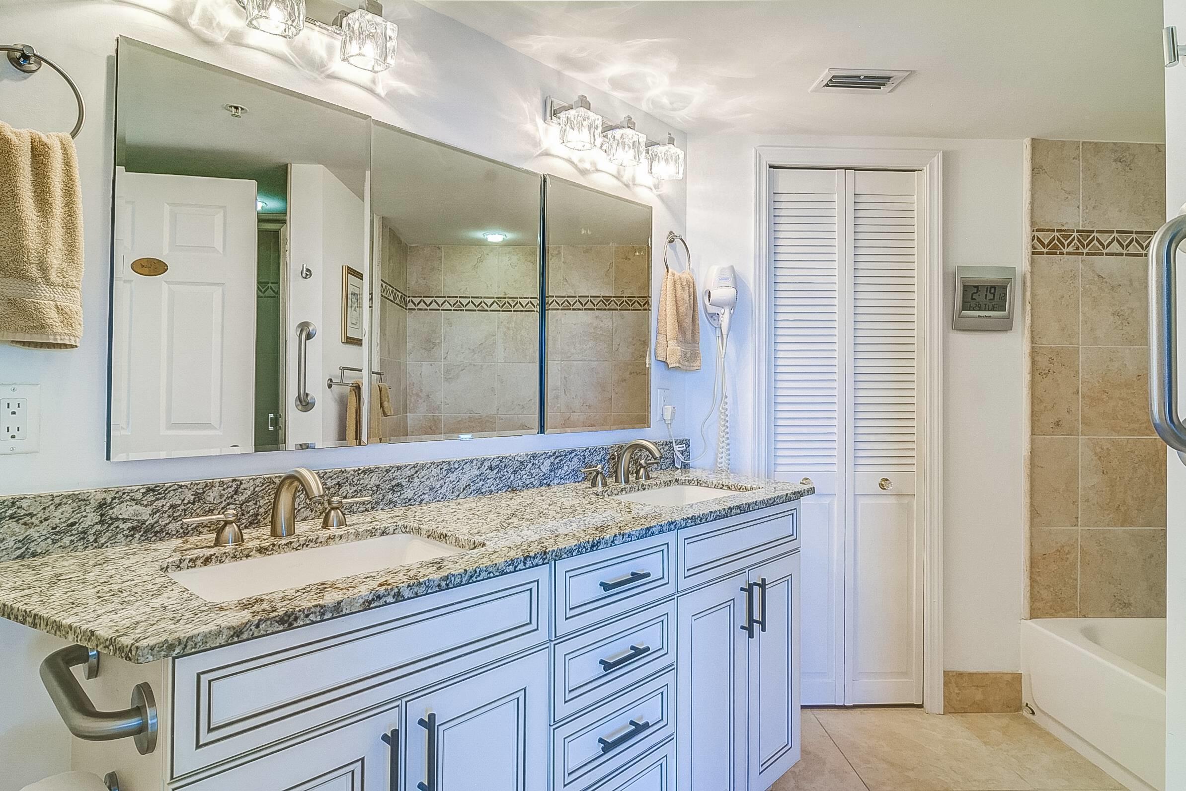 3000 North Ocean Drive, Unit PHF Riviera Beach, FL 33404 - Photo 15 of 43 Master Bath Dual Vanity