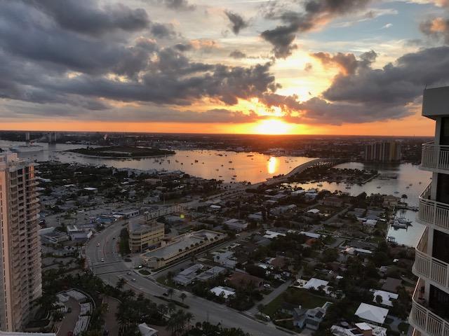 3000 North Ocean Drive, Unit PHF Riviera Beach, FL 33404 - Photo 24 of 43 Sunset from Dining Room Balcony