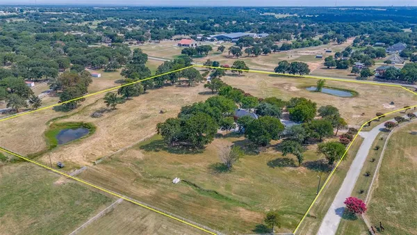 a view of a lake with a city
