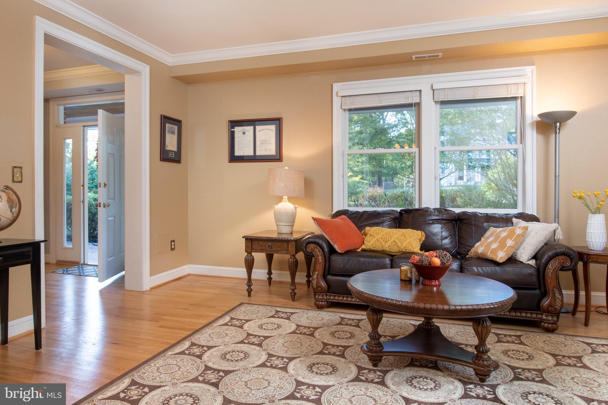 1239 Shenandoah Road Alexandria, VA 22308 - Photo 8 of 52 Living room with high ceilings and hardwood floors