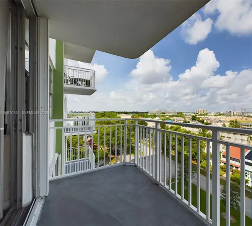 a view of a balcony