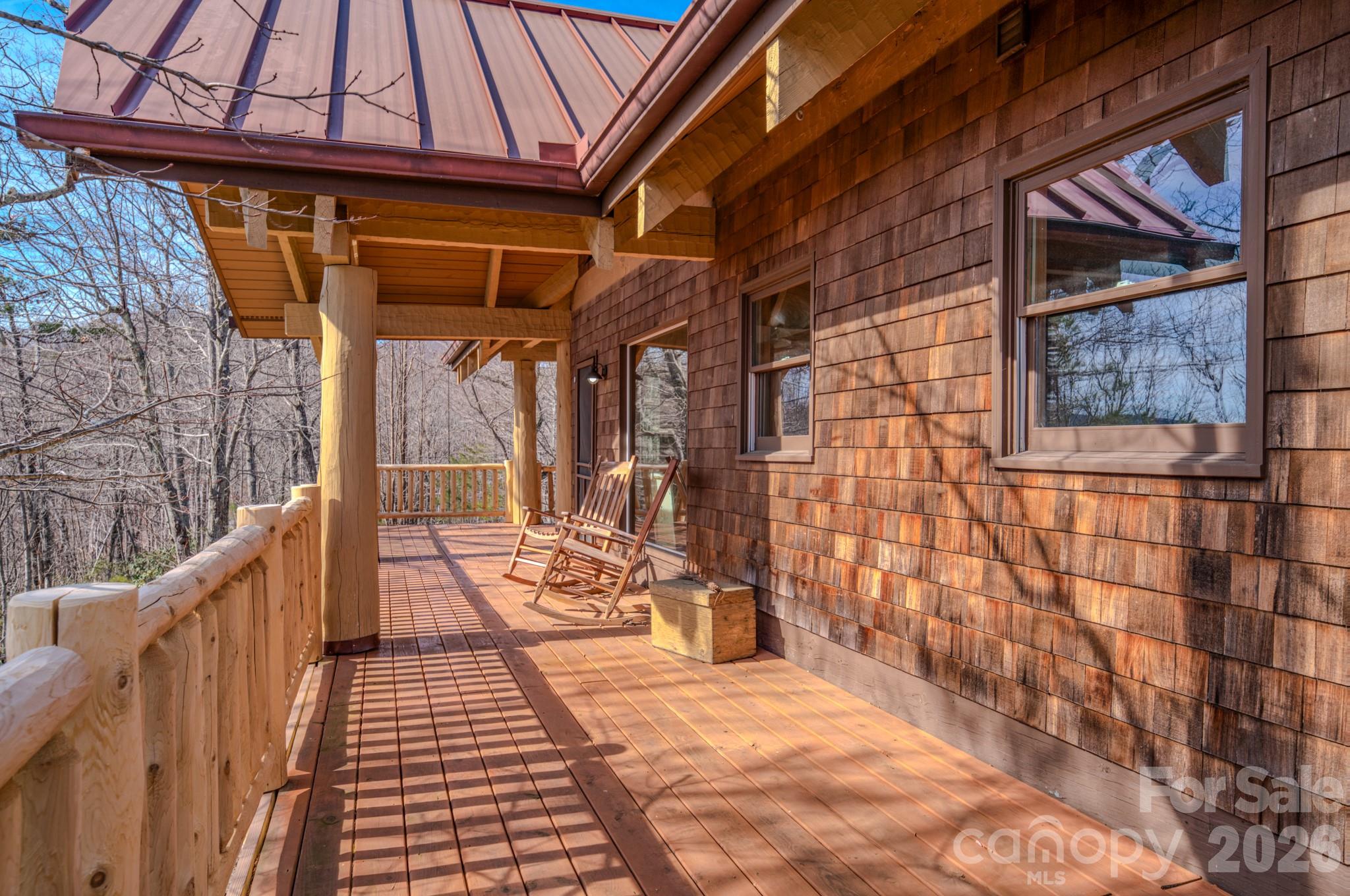 277 Long Ridge Road, Unit 882 889 Old Fort, NC 28762 - Photo 40 of 41 a view of a balcony with wooden floor
