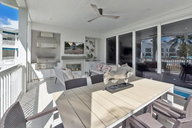 a view of building with yard in front of it