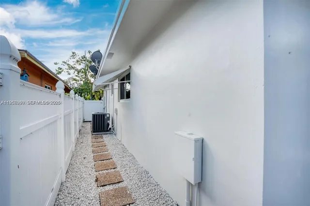a front view of a house with patio