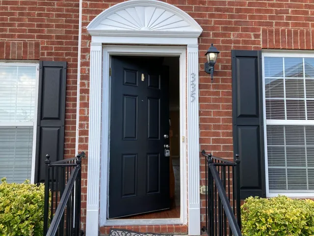 a view of front door of house