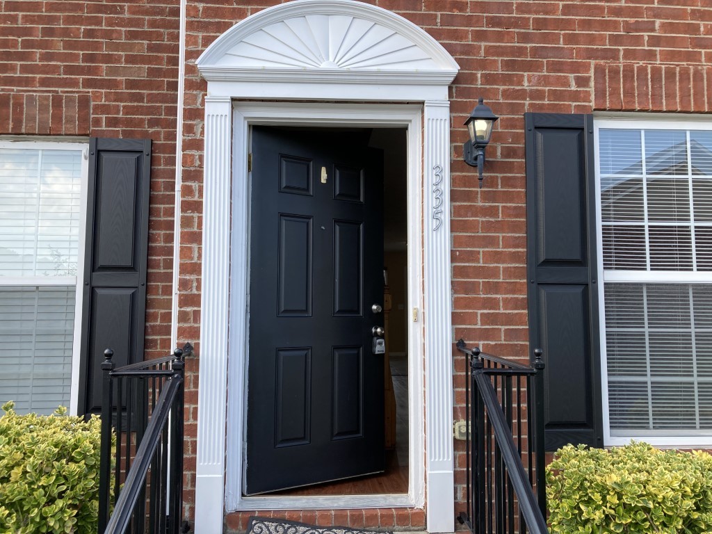 a view of front door of house