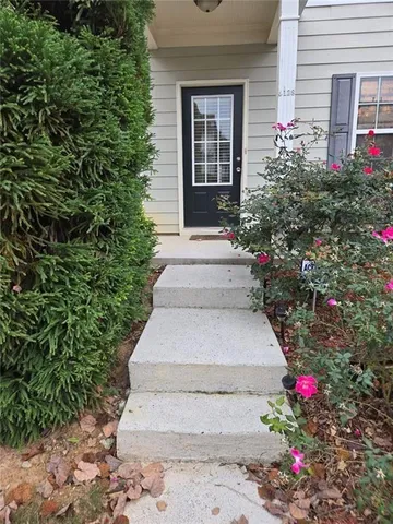 a view of a livingroom with a chandelier