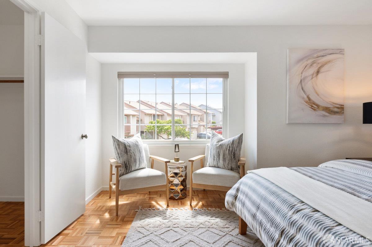 200 Bayview Circle San Francisco, CA 94124 - Photo 23 of 50 a bedroom with 2 bed and a window